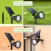 FixtureDisplays® Solar Light Solar Powered LED Adjustable Spotlight Wall Light Landscape Light Bright and Dark Sensing Auto On/Off  Night Lights 18342